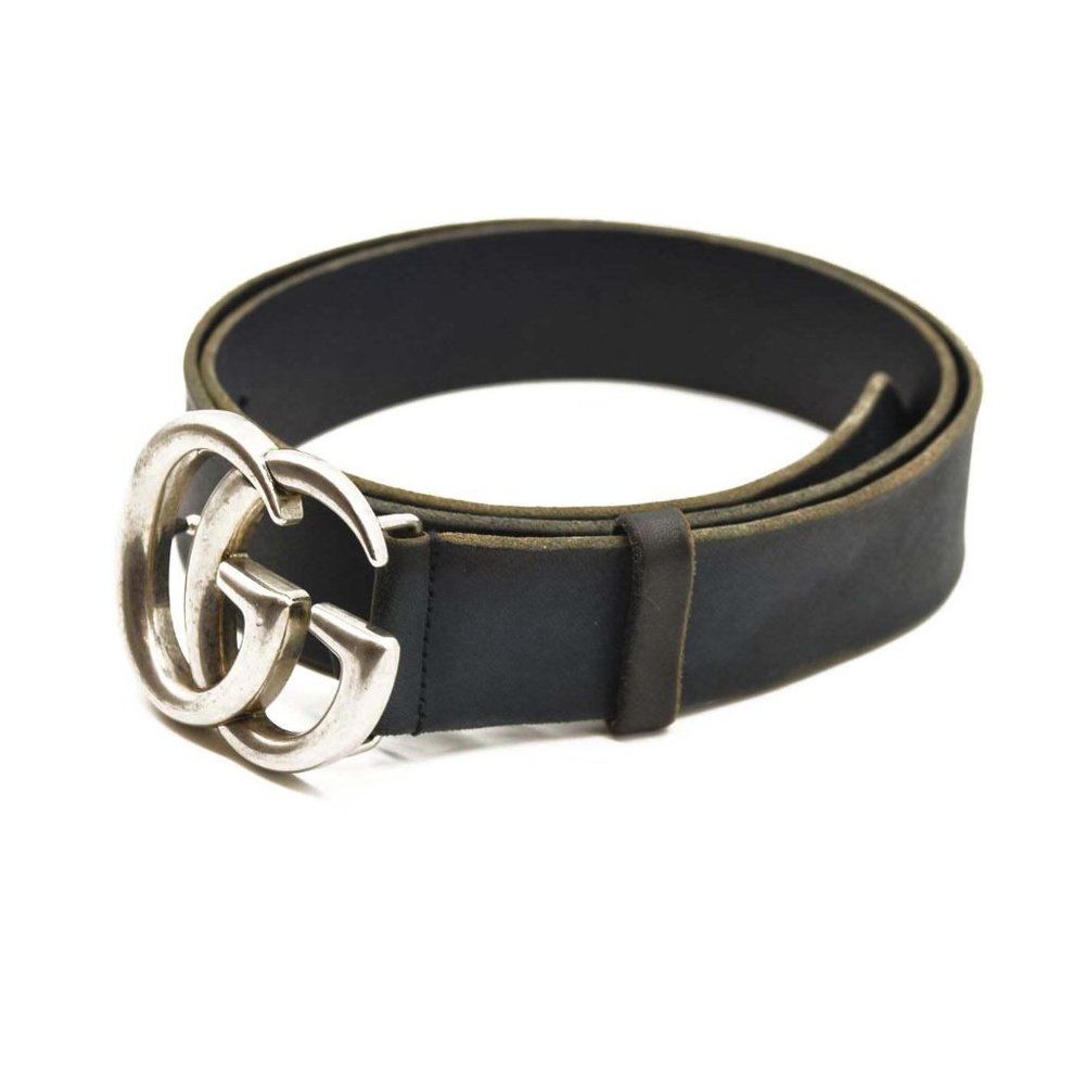 GUCCI Textured Calfskin Double G 40mm Belt 95 38 Dark Cocoa - Picture 3 of 11